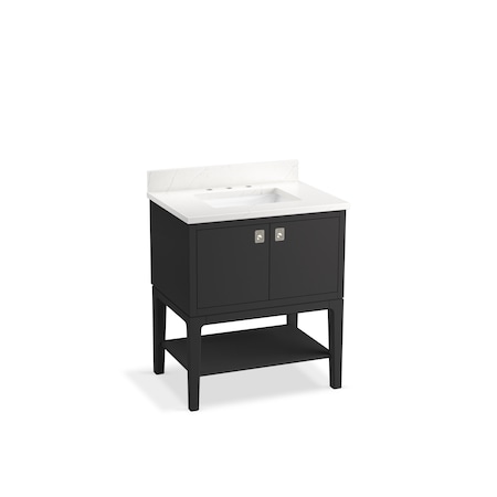 Kohler 30 in. Bathroom Vanity Cabinet With Sink And Quartz Top in Ferrous Grey K-35025-DWG